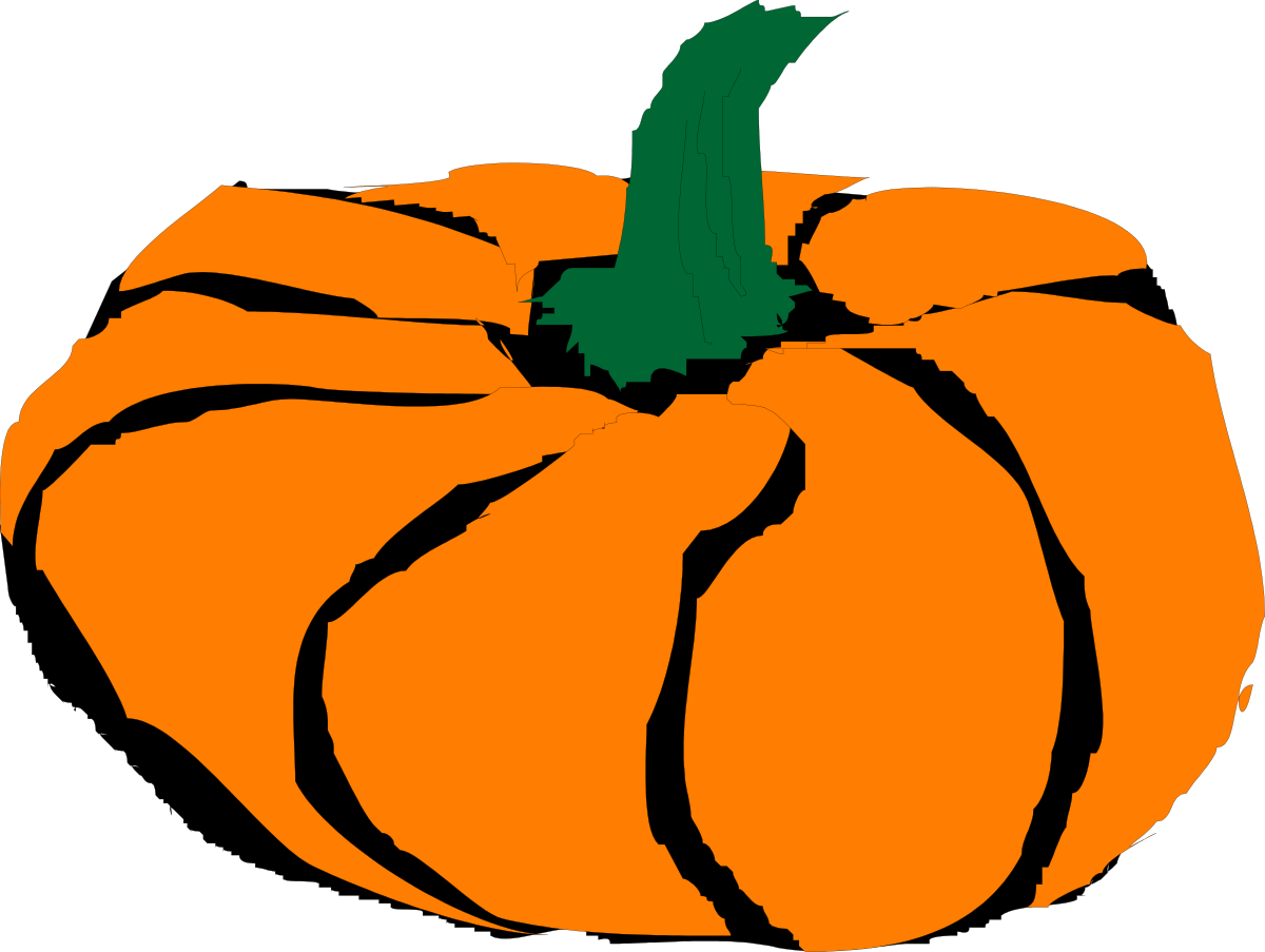 Pumpkin Clipart with Green Stem - Perfect for Fall Themes