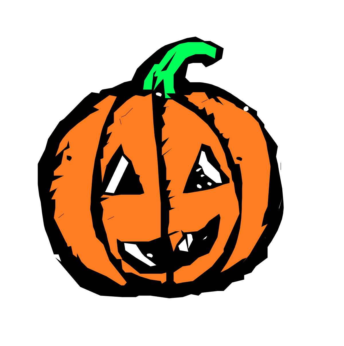 a pumpkin with a green leaf on it clip art png transparent Pumpkin Clipart with Green Leaf - Perfect for Fall Themes