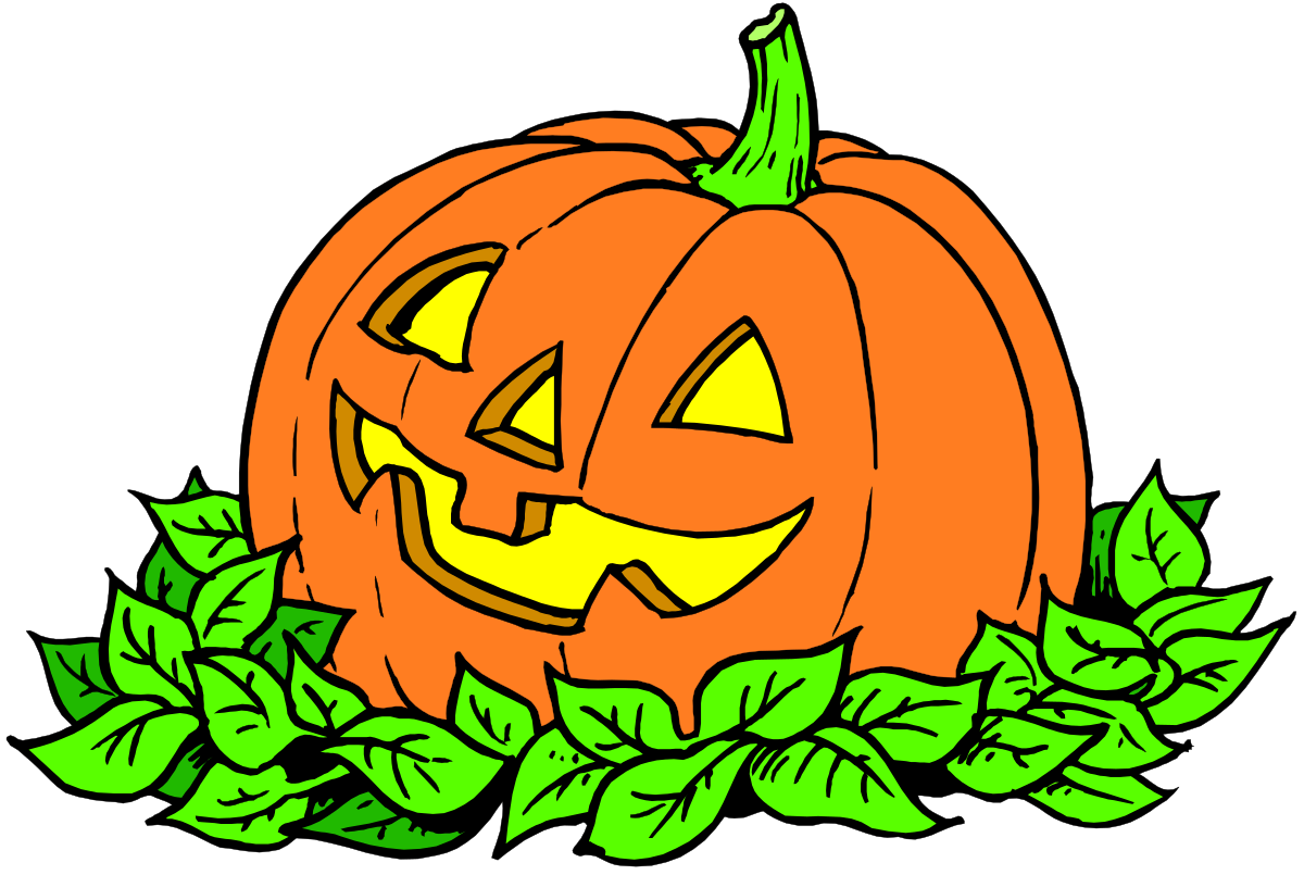 a pumpkin with leaves around it clip art png transparent Pumpkin with Leaves Clipart - Perfect for Fall Decorations