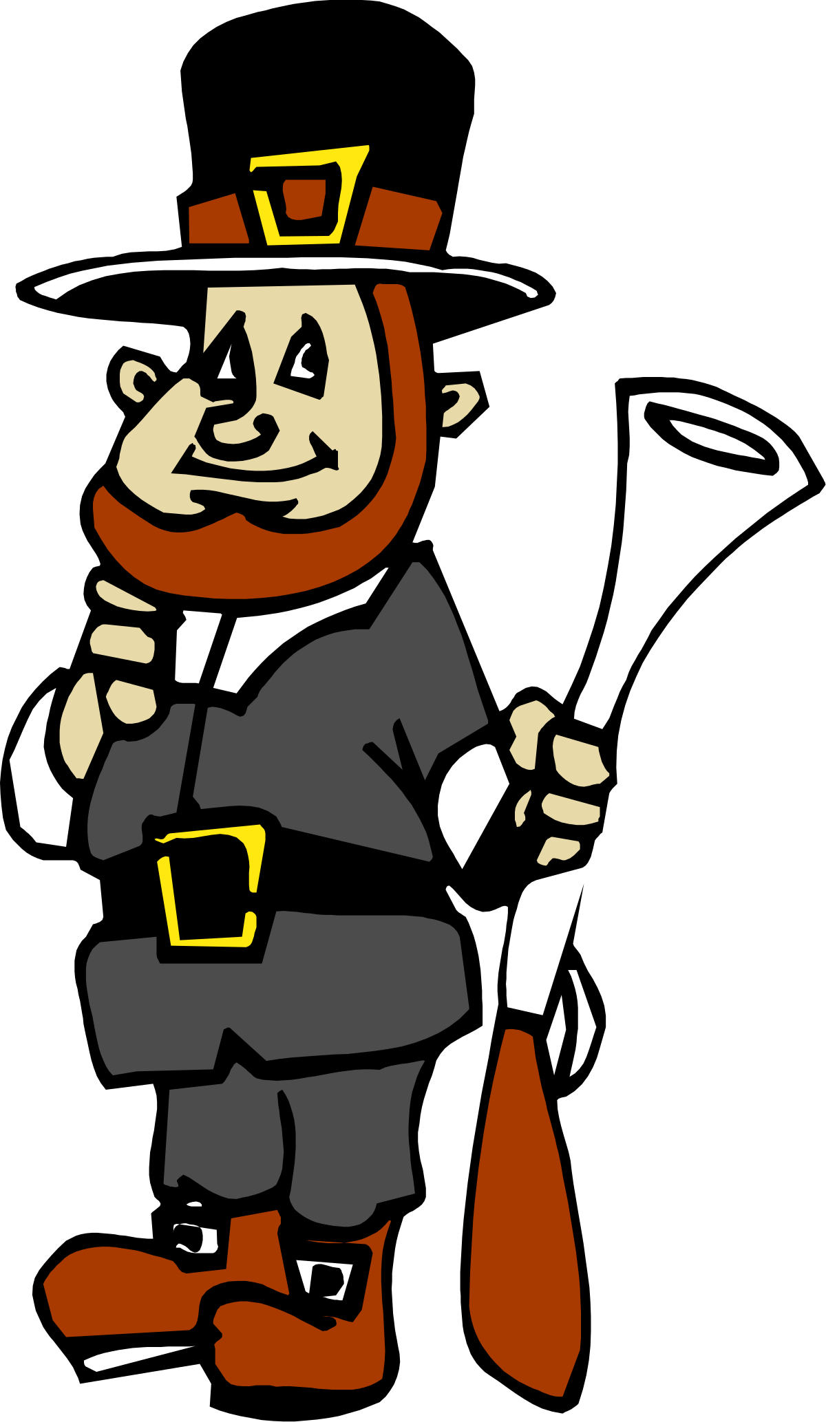 a cartoon character holding a shovel and a bag clip art png transparent Cartoon Character Holding Shovel and Bag - Fun Clipart for Projects