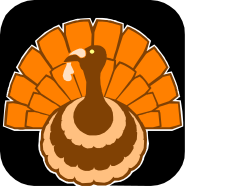 Turkey with Large Orange Head - Vibrant Clipart Illustration