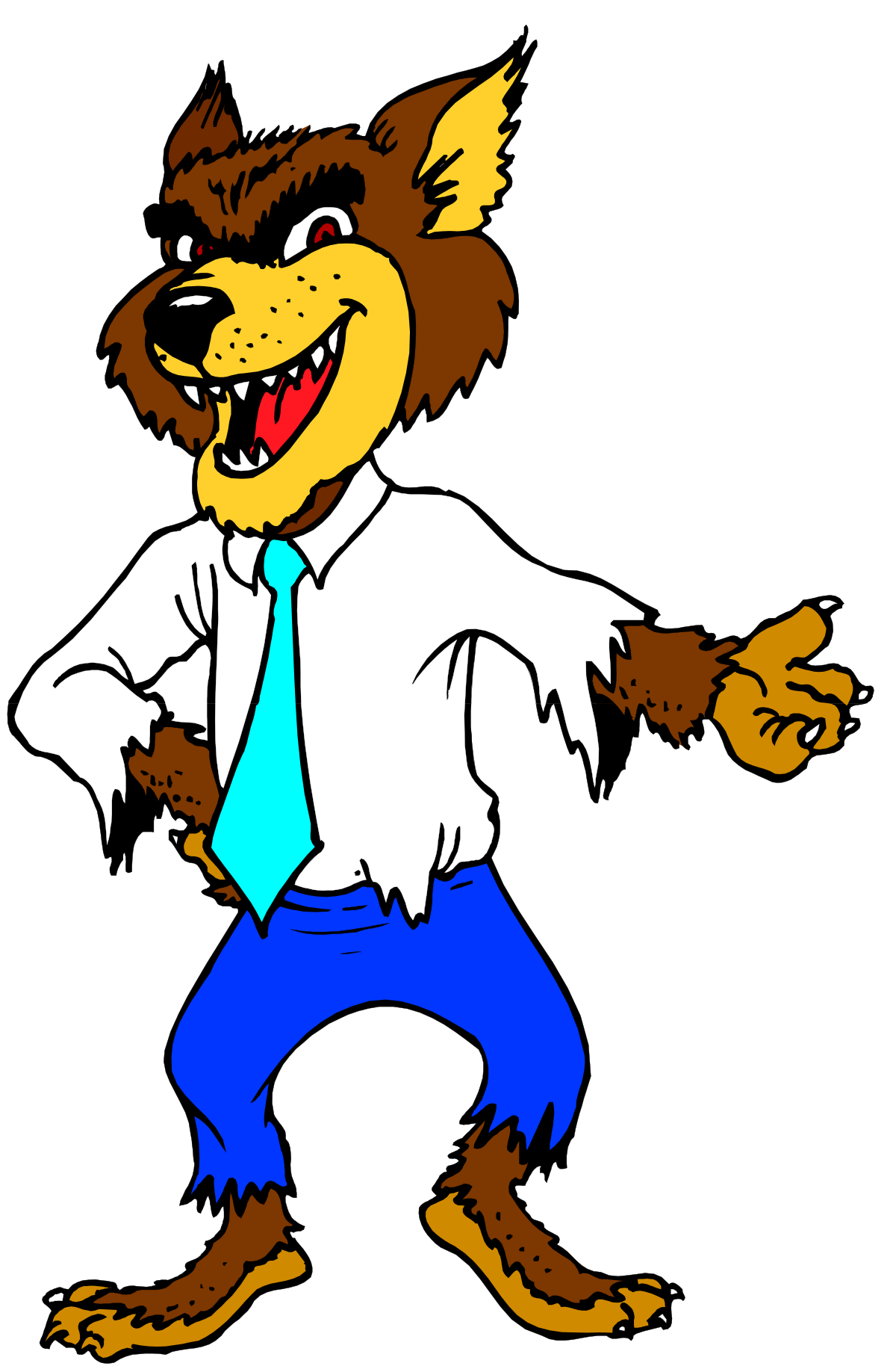 Cartoon Bear in Shirt and Tie Clipart for Fun Illustrations