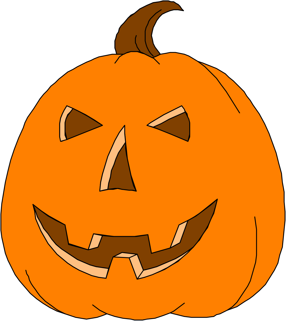 Pumpkin with Face Clipart: Fun and Whimsical Halloween Decoration