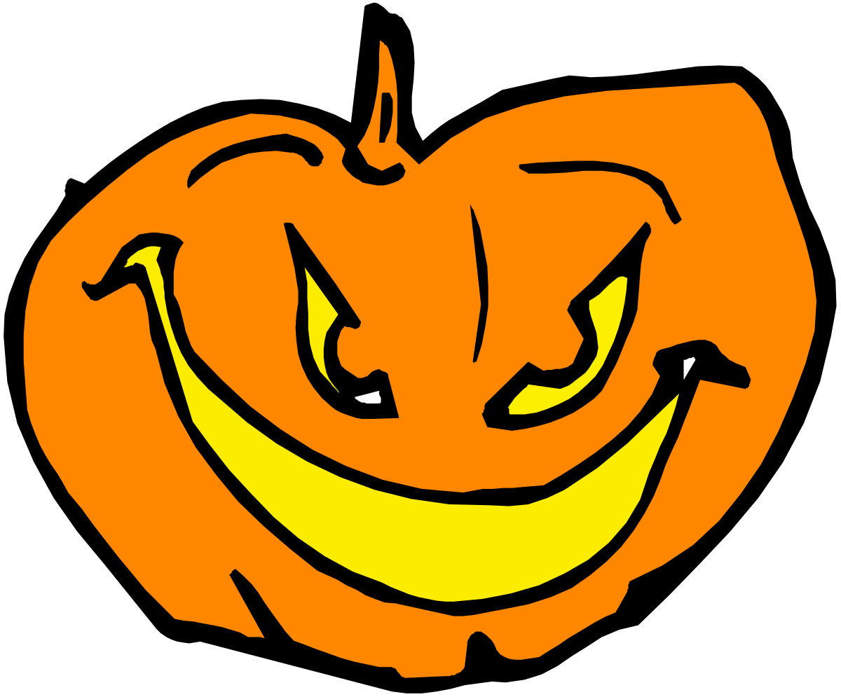 a smiling pumpkin with a smile on it clip art png transparent Smiling Pumpkin Clipart | Charming Halloween Design