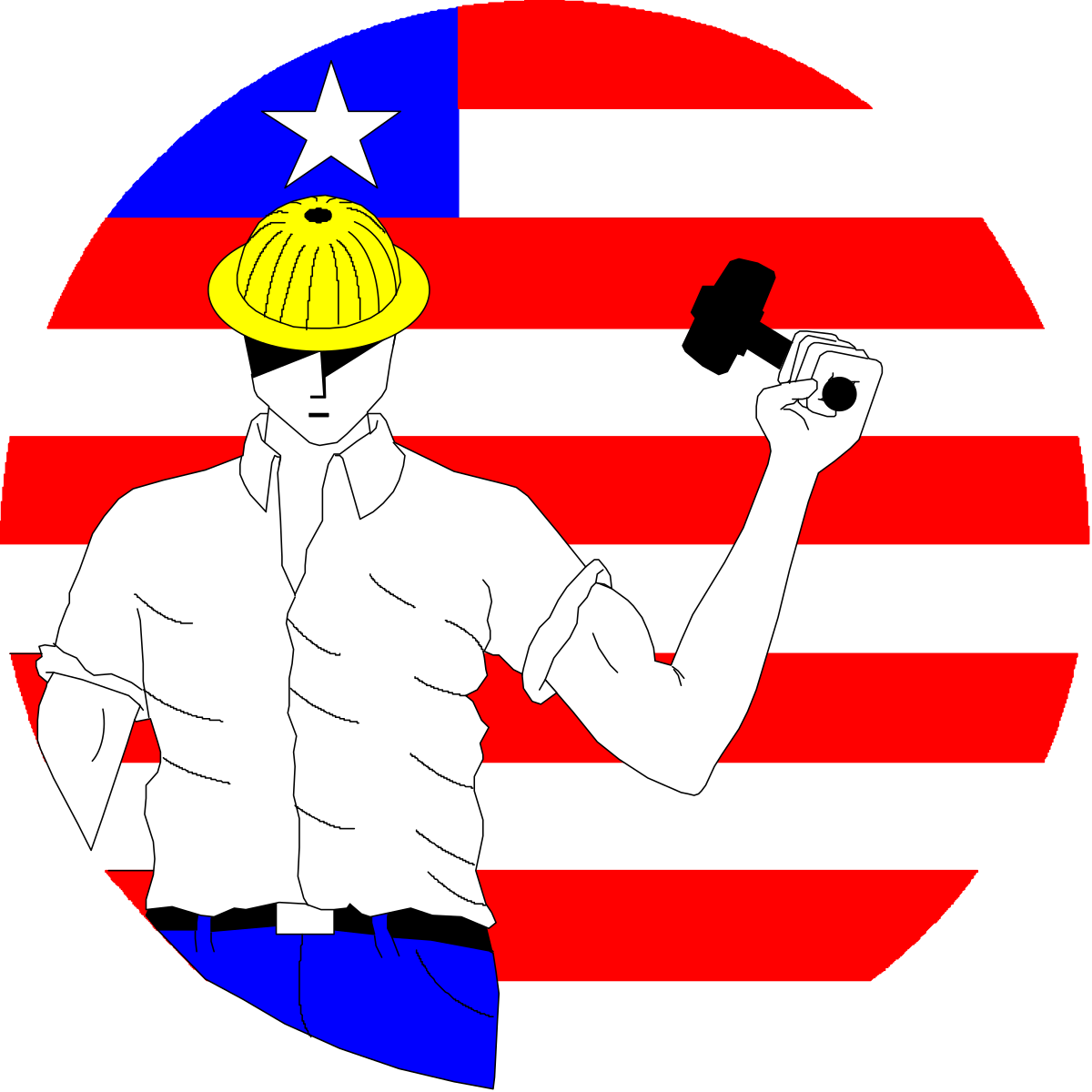 Hard Hat Clipart: Construction Worker in Safety Gear