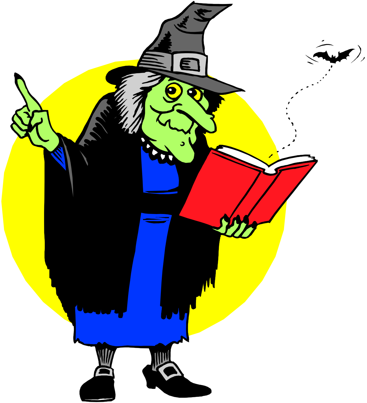 Wizard Reading a Book Clipart - Enchanting Fantasy Illustration