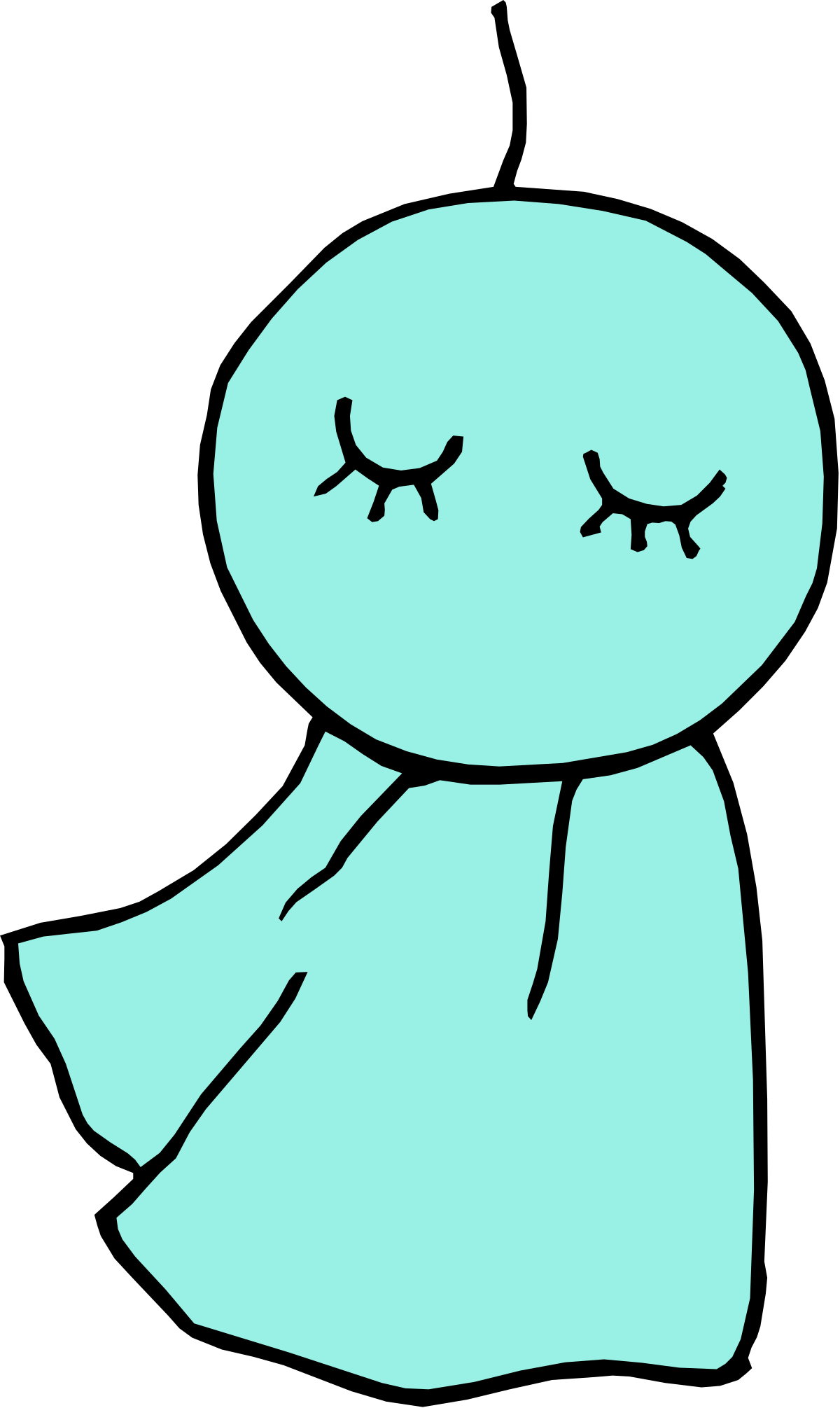 a blue ghost with a black background clip art png transparent Blue Ghost Clipart on Black Background - Spooky and Mysterious