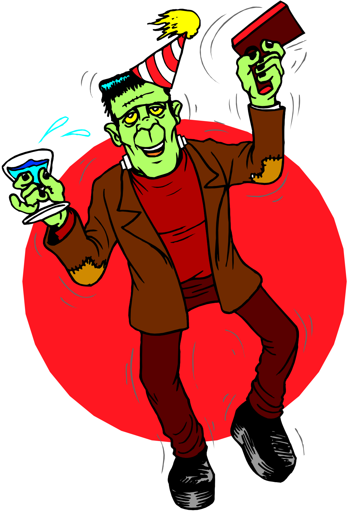 a cartoon character with a drink and a hat clip art png transparent Cartoon Character with Drink and Hat Clipart - Fun and Playful SVG Art