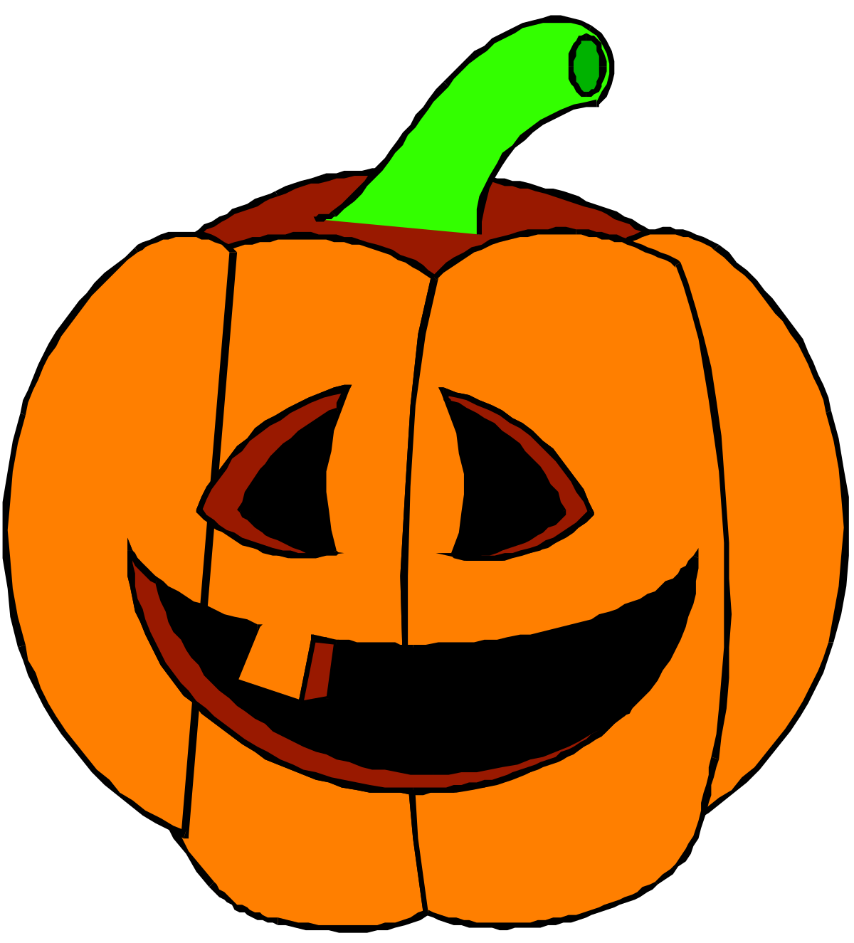 a pumpkin with a green leaf on top clip art png transparent Pumpkin Clipart with Green Leaf - Perfect for Fall Themes