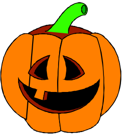 Pumpkin Clipart with Green Leaf - Perfect for Fall Themes