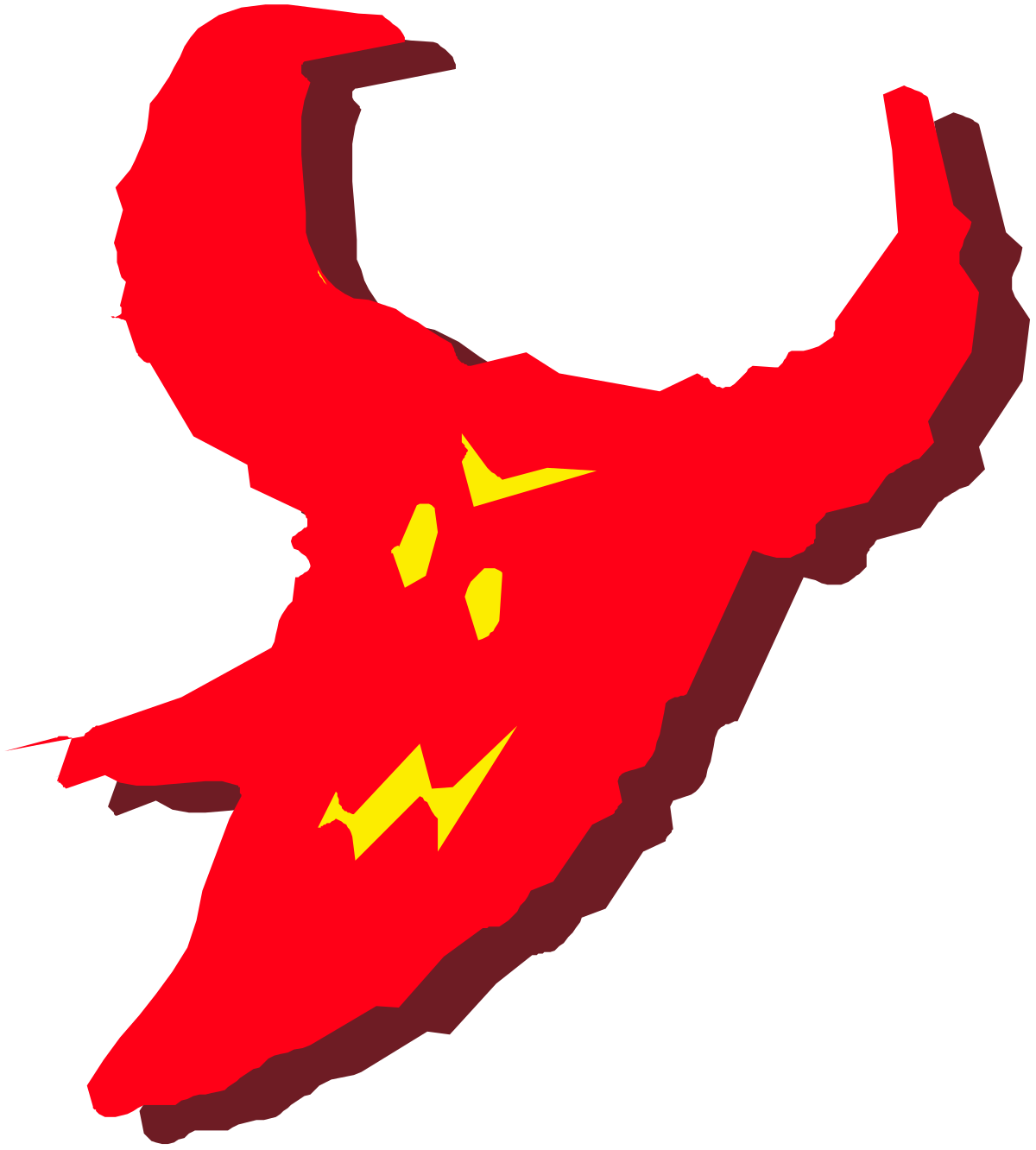 a red map with a yellow star on it clip art png transparent Red Map with Yellow Star Clipart for Creative Projects