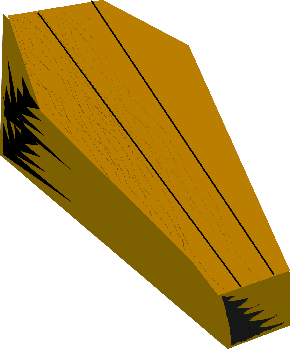 Wood Texture Clipart on Black Background - High-Quality Visuals