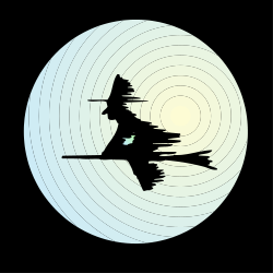 Witch Flying in Front of Full Moon Clipart - Black and White Illustration
