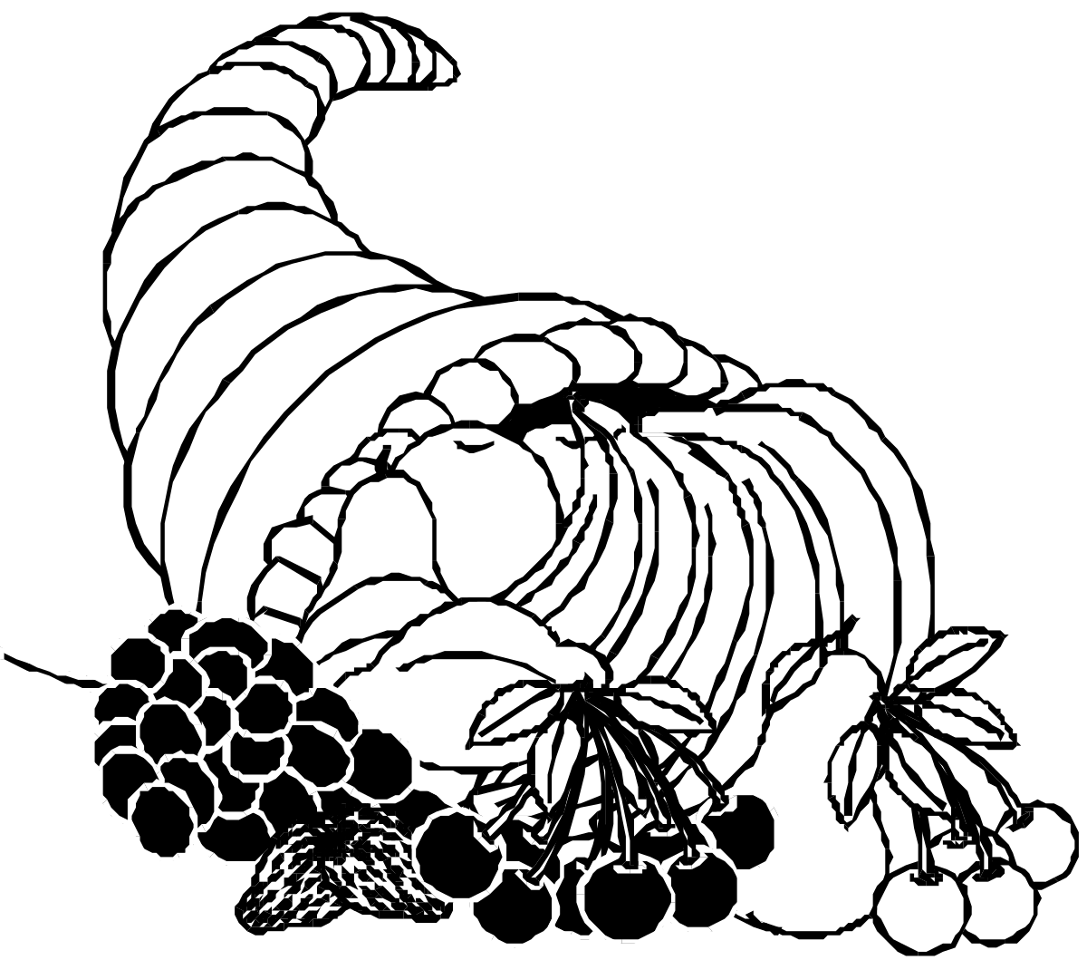 Turkey Clipart - Black and White Illustration for Versatile Use