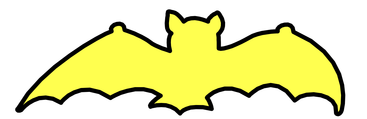 Vibrant Black and Yellow Bat Clipart for Unique Designs