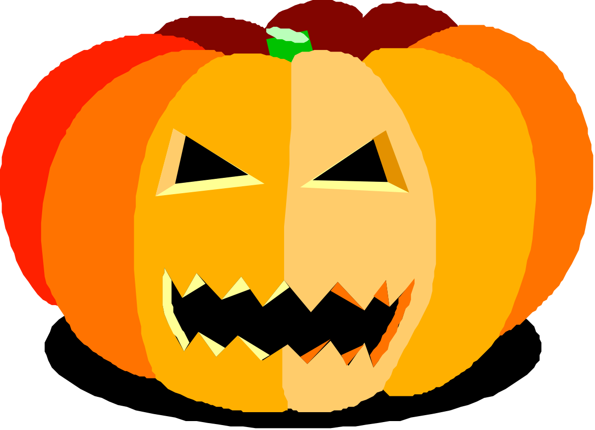 Pumpkin Face Clipart - Spooky Halloween Decoration