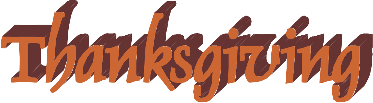 the words thanksgiving are painted in orange and orange clip art png transparent Thanksgiving Orange Clipart: Vibrant Autumn Words