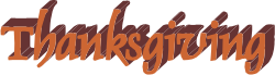 Thanksgiving Orange Clipart: Vibrant Autumn Words