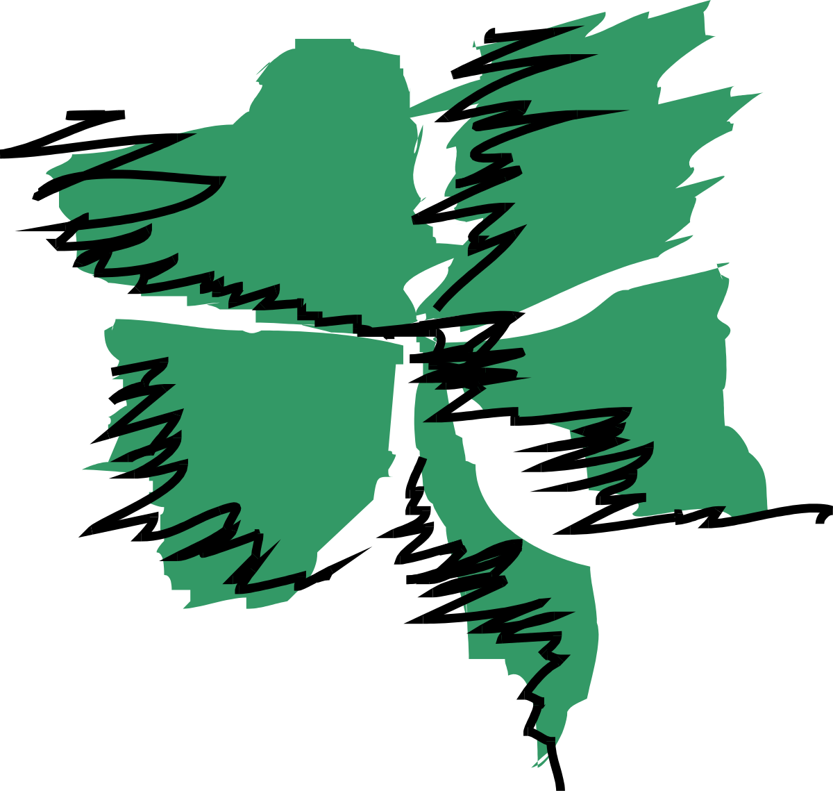 a green leaf with a black background clip art png transparent Green Leaf on Black Background - Nature Clipart Illustration