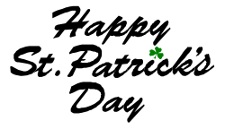 Green Shamrock Leaf on Black Background - Perfect Clipart for St. Patrick's Day