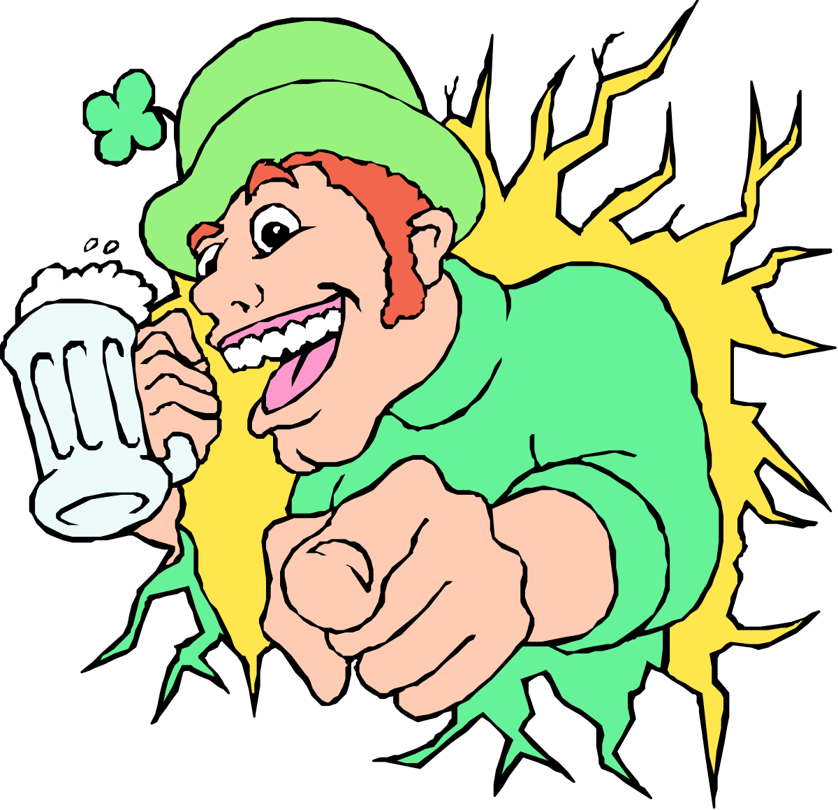 Cartoon Character Holding Beer - Fun Clipart for Your Projects