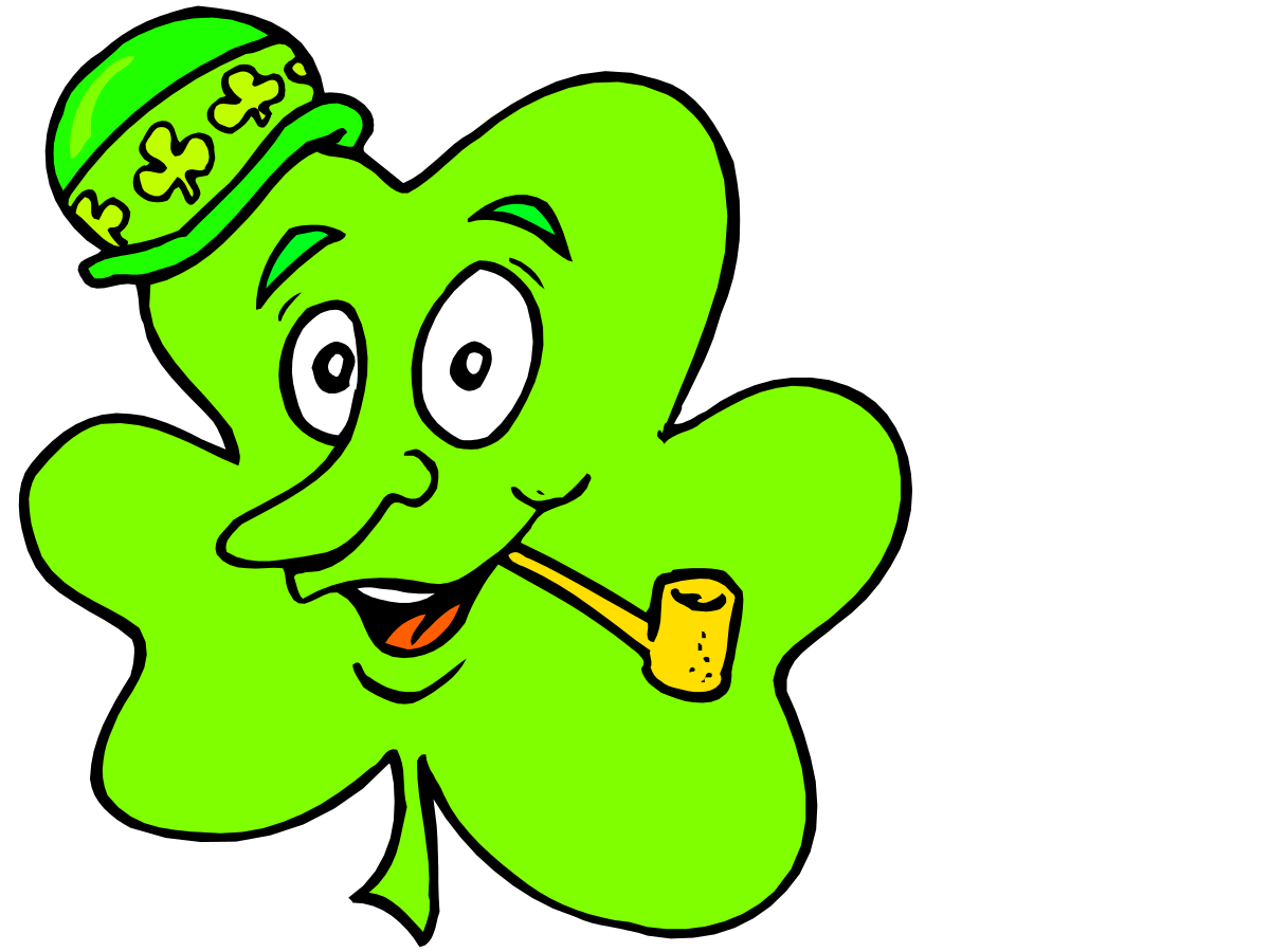 a cartoon shamrock with a pipe and a hat clip art png transparent Cartoon Shamrock with Pipe and Hat - Playful Clipart Collection