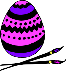 Purple and Black Easter Egg Clipart for Festive Designs