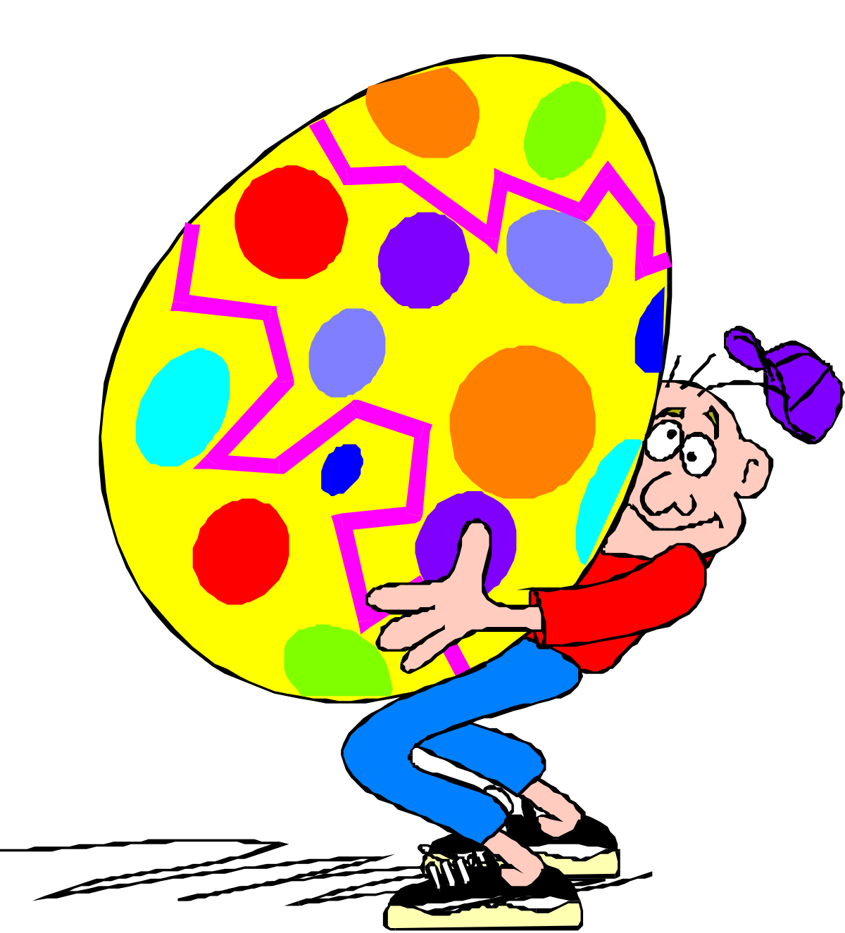 Cartoon Character with Colorful Ball - Fun Clipart Collection