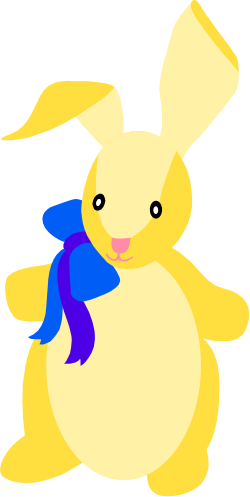 Yellow Bunny with Blue Scarf - Adorable Clipart for Every Occasion