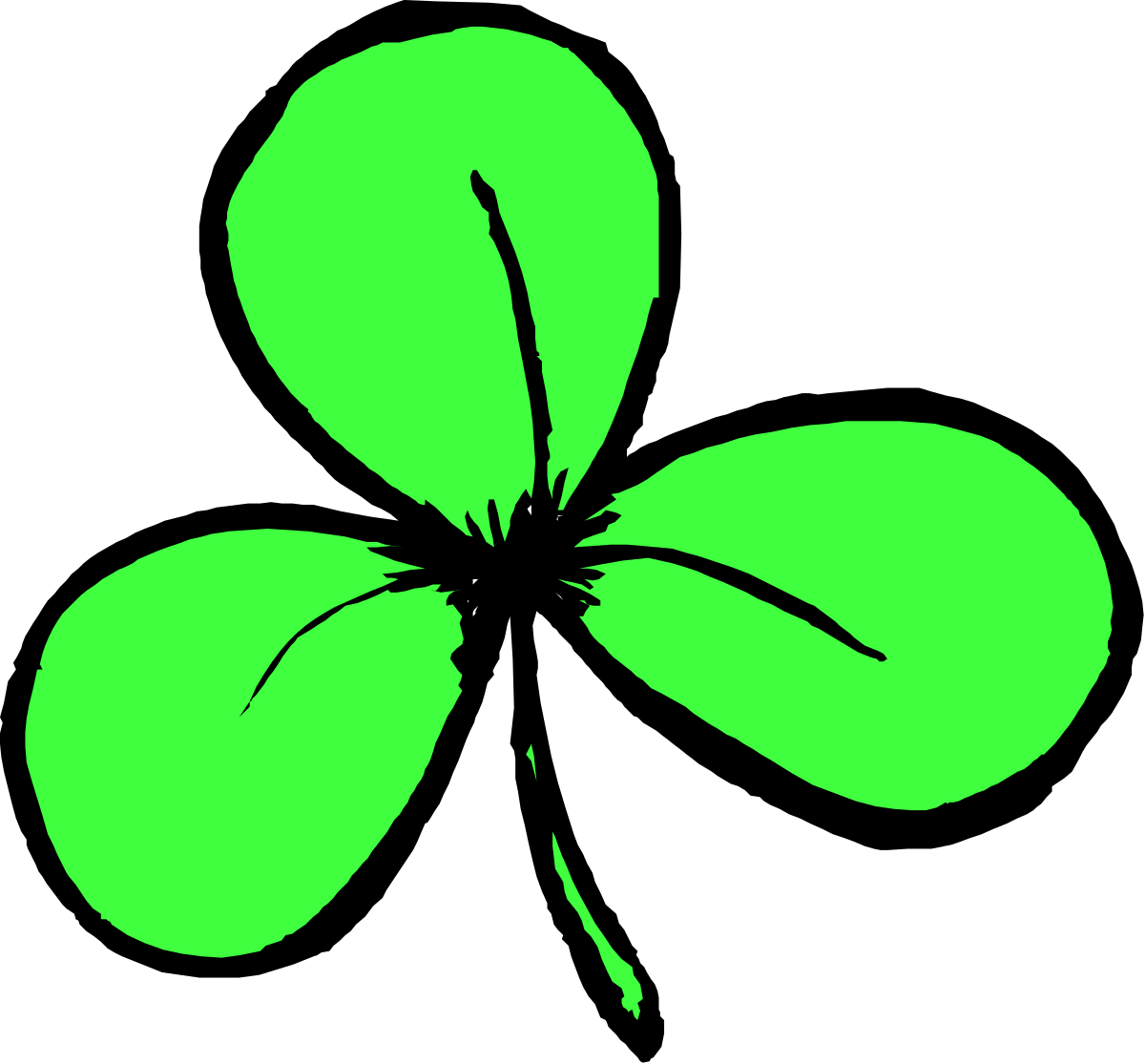 Four Leaf Clover Clipart - Luck and Good Fortune Graphics