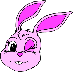Pink Bunny Clipart with a Big Smile - Perfect for Fun Designs