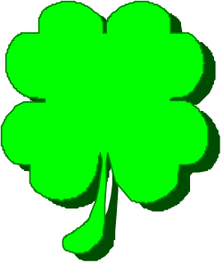 Four Leaf Clover Clipart - Lucky Green Clover Illustrations