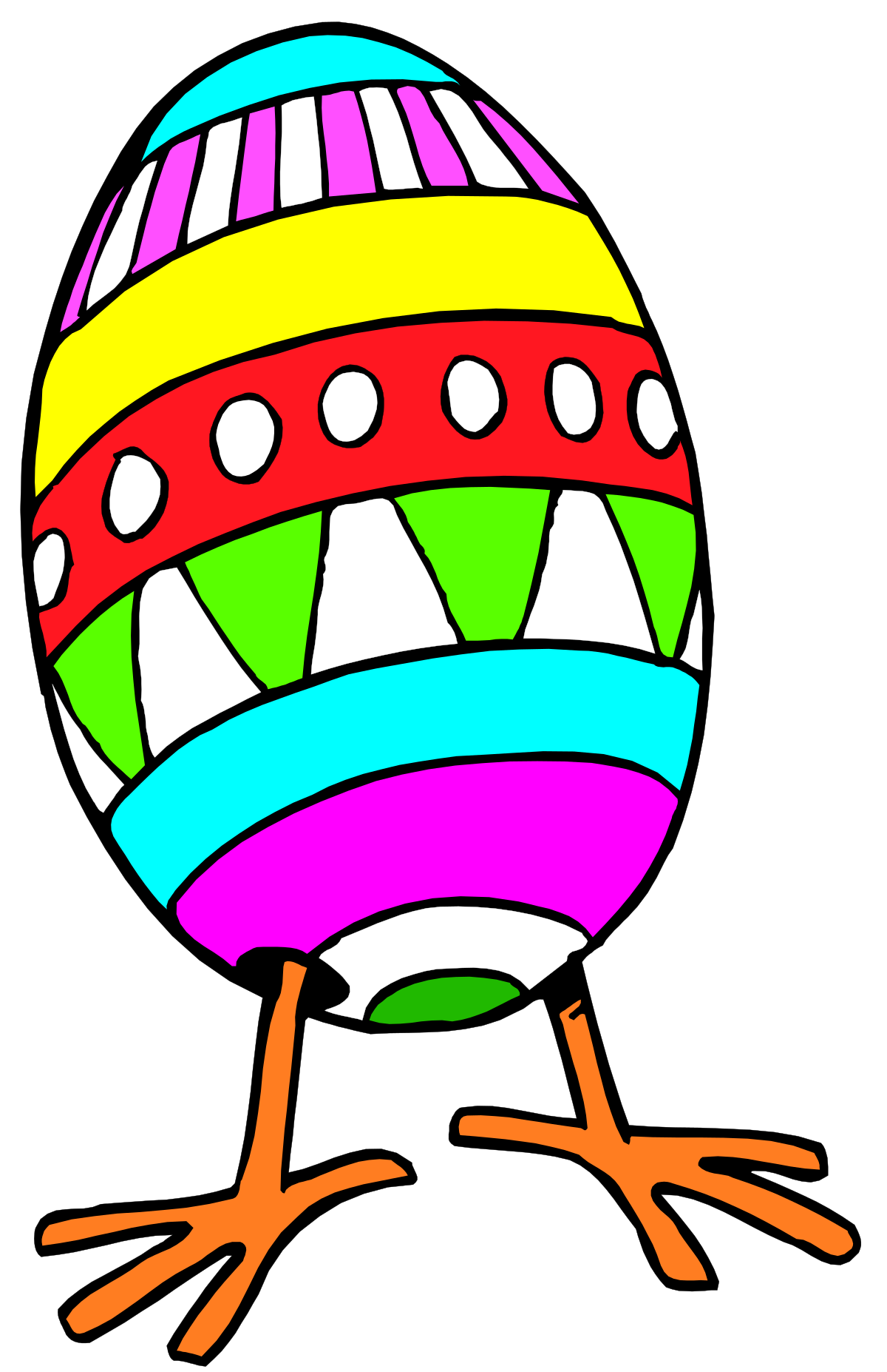 a colorful easter egg with a black background clip art png transparent Colorful Easter Egg Clipart on Black Background