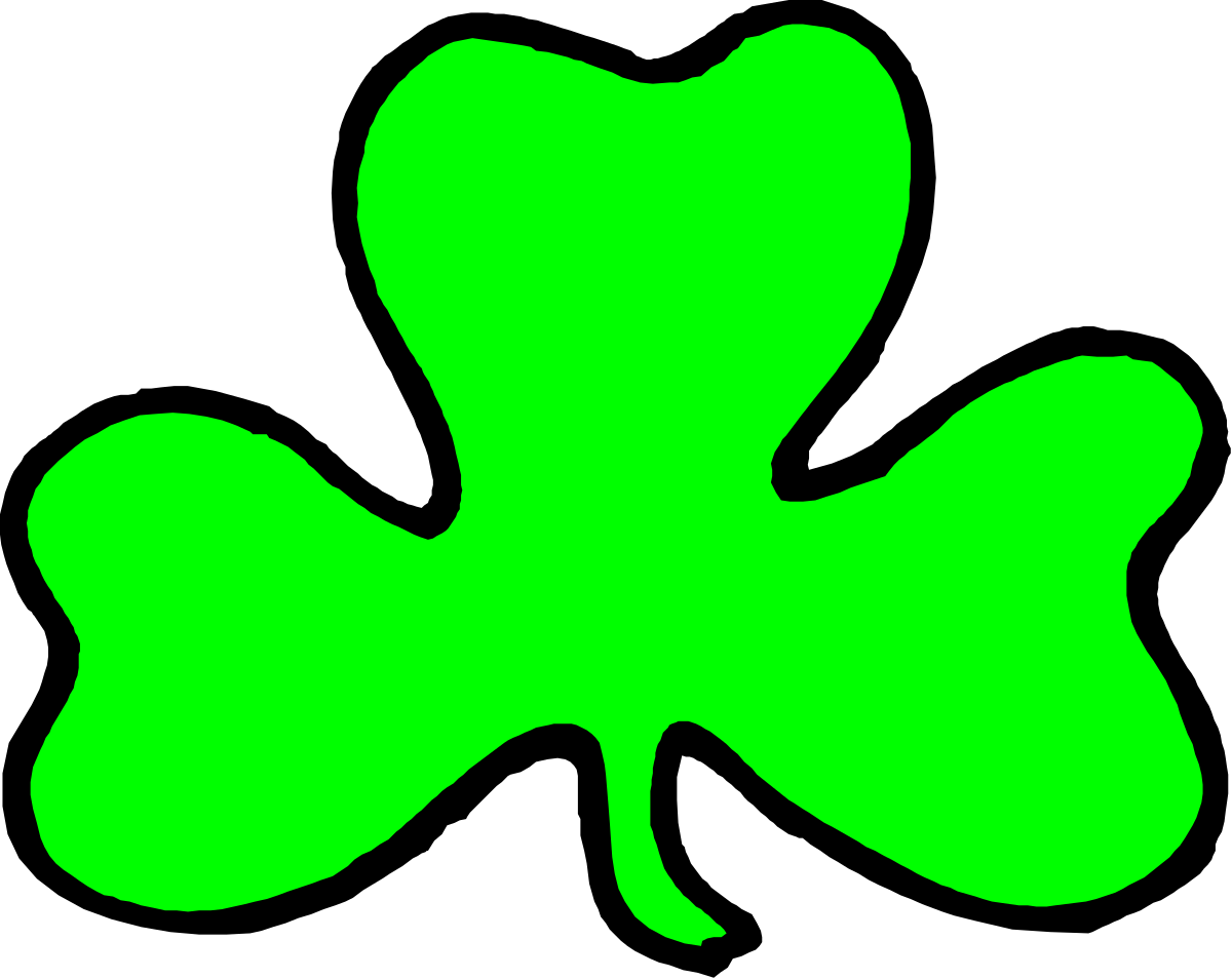 Shamrock Leaf Clipart - Vibrant Green Clover Graphics