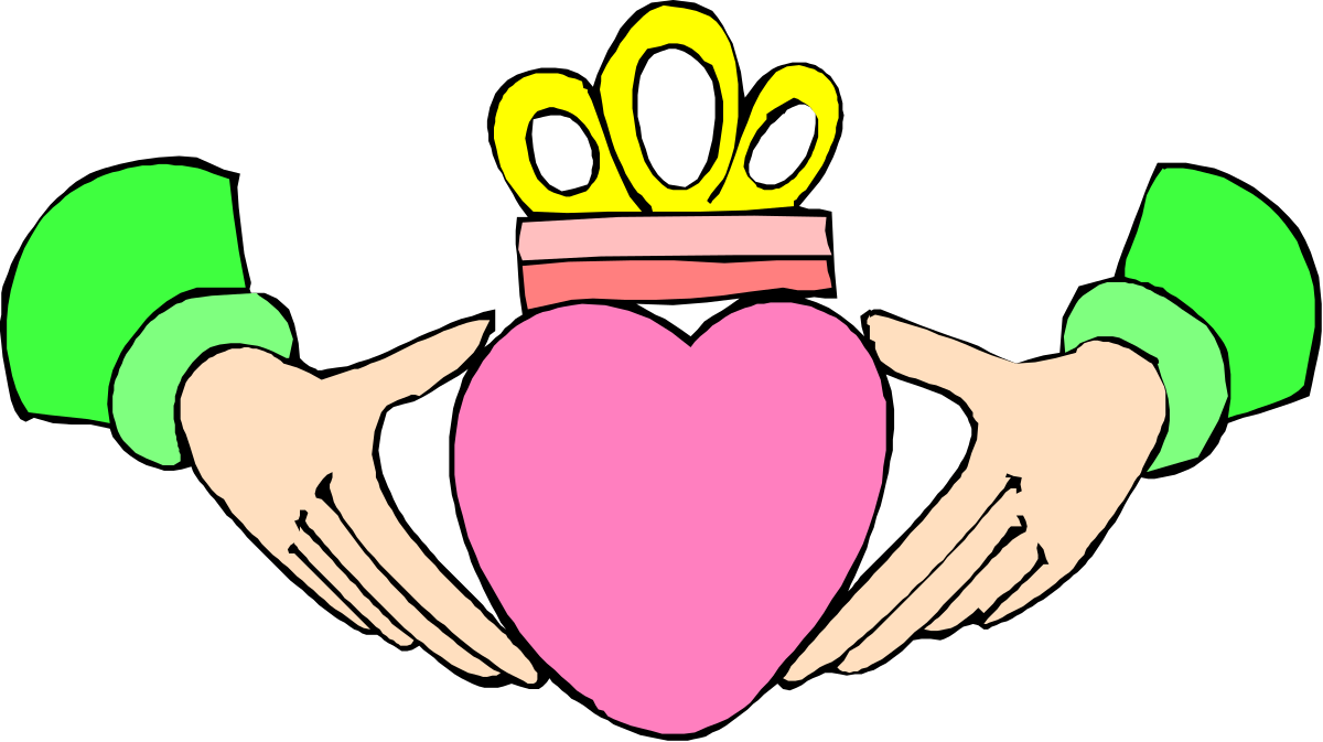 Heart with Hands Holding It - Emotional Clipart for Compassionate Designs