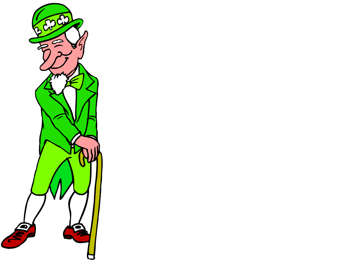 Cartoon Character with Cane and Green Suit - Playful Clipart Illustration