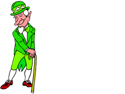 Cartoon Character with Cane and Green Suit - Playful Clipart Illustration