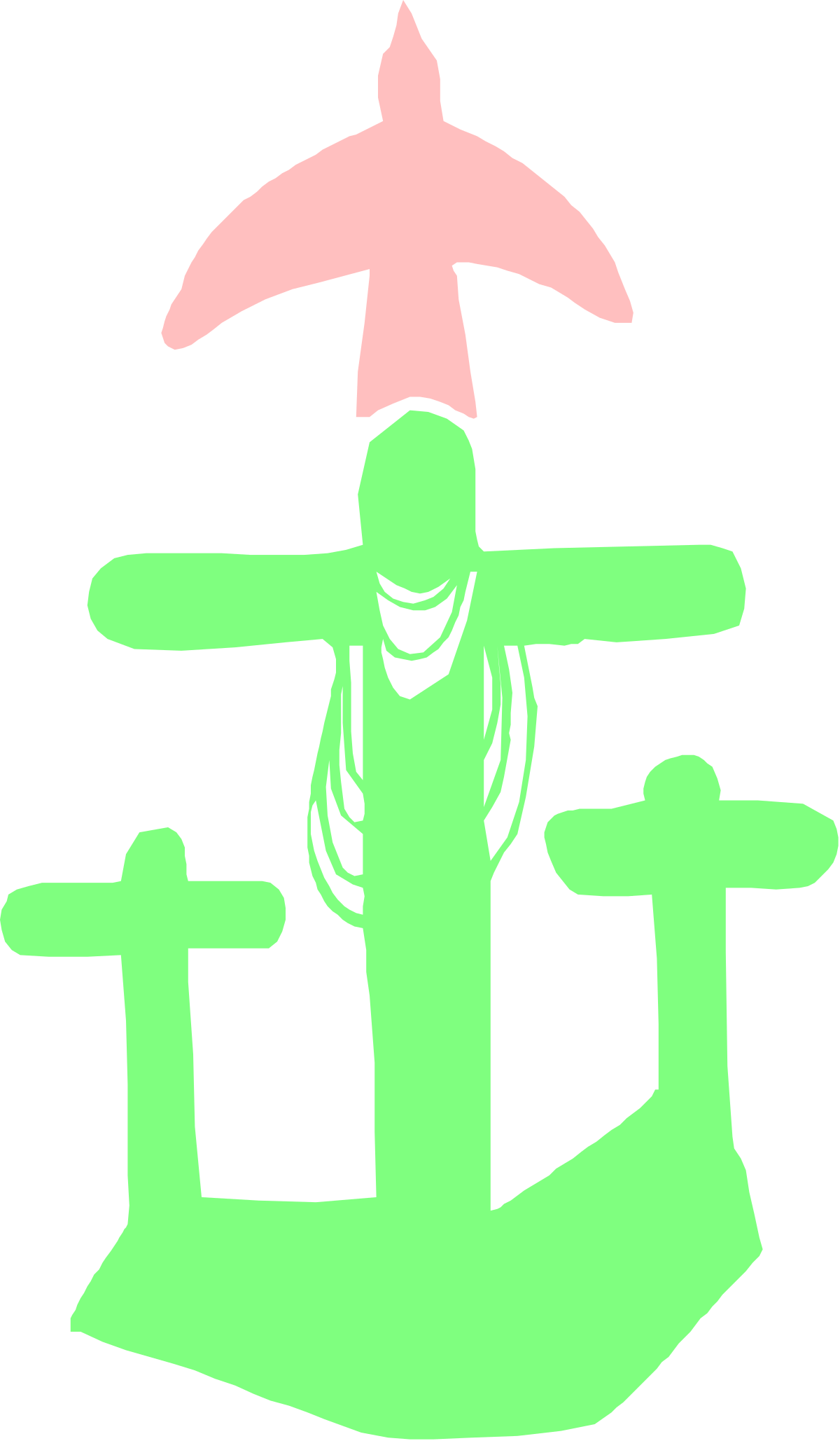 a green and pink boat with a pink umbrella clip art png transparent Green and Pink Boat with Pink Umbrella Clipart for Creative Projects
