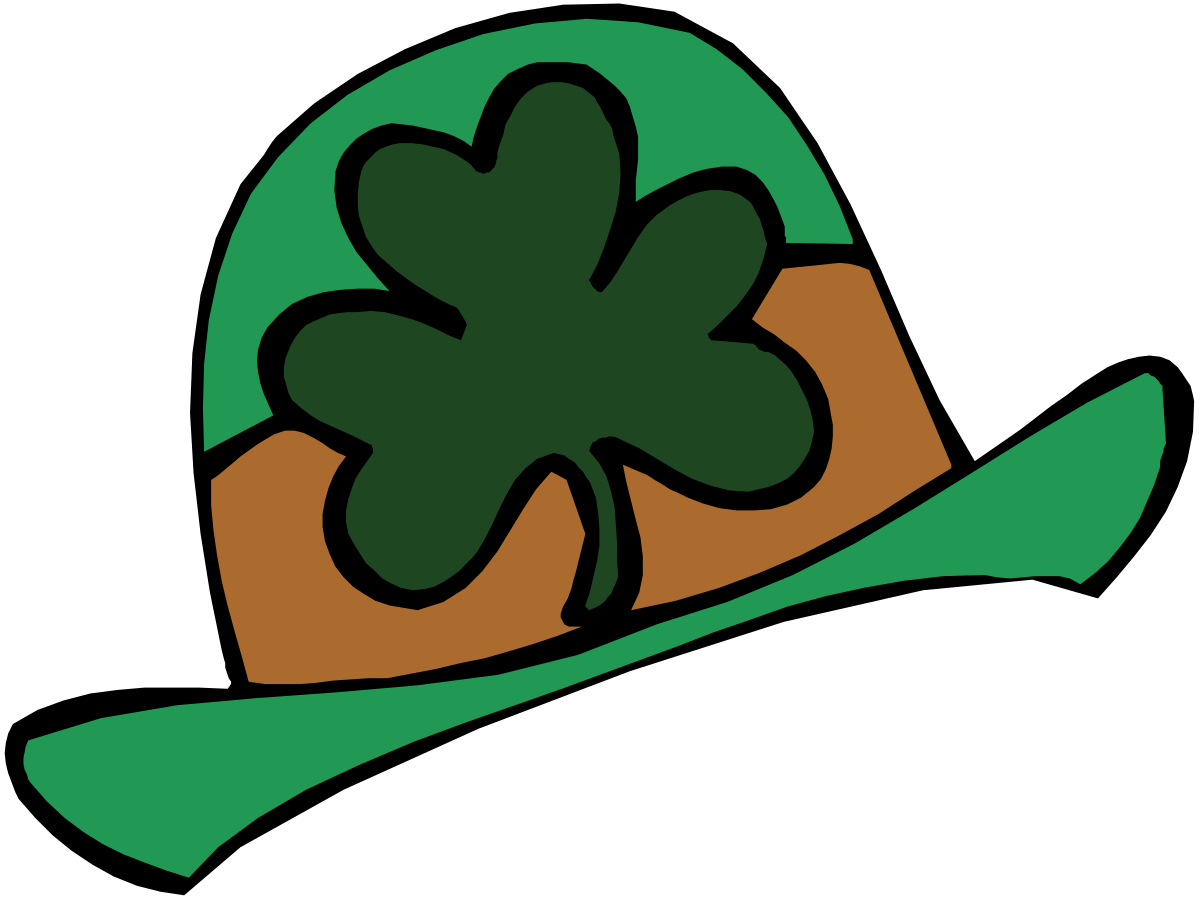 Green Hat with Shamrock - Festive Clipart for St. Patrick's Day