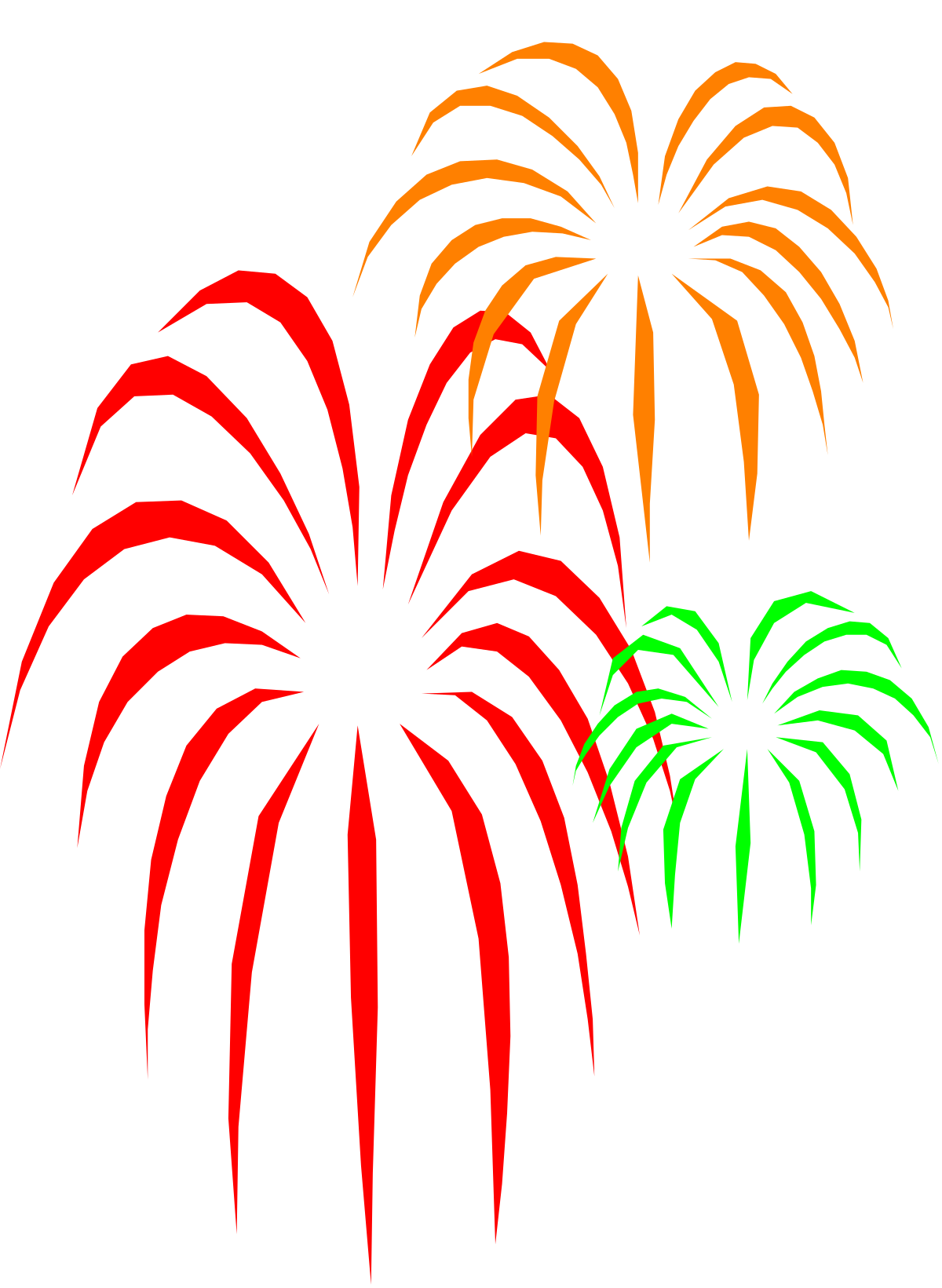 a firework with three different colors clip art png transparent Colorful Firework Clipart: Stunning 3-Color Explosive Display