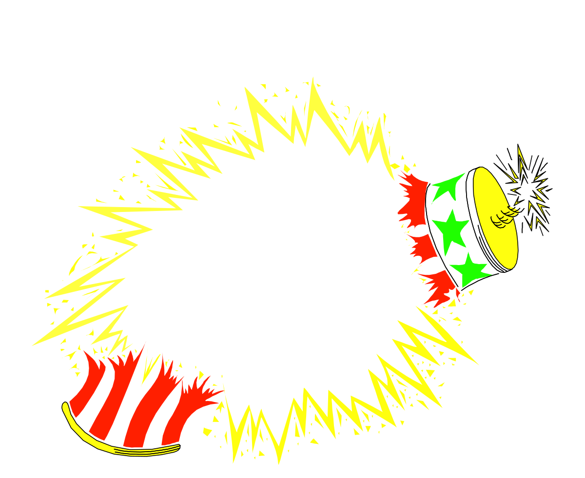 Black Background with Red and Yellow Explosion Clipart