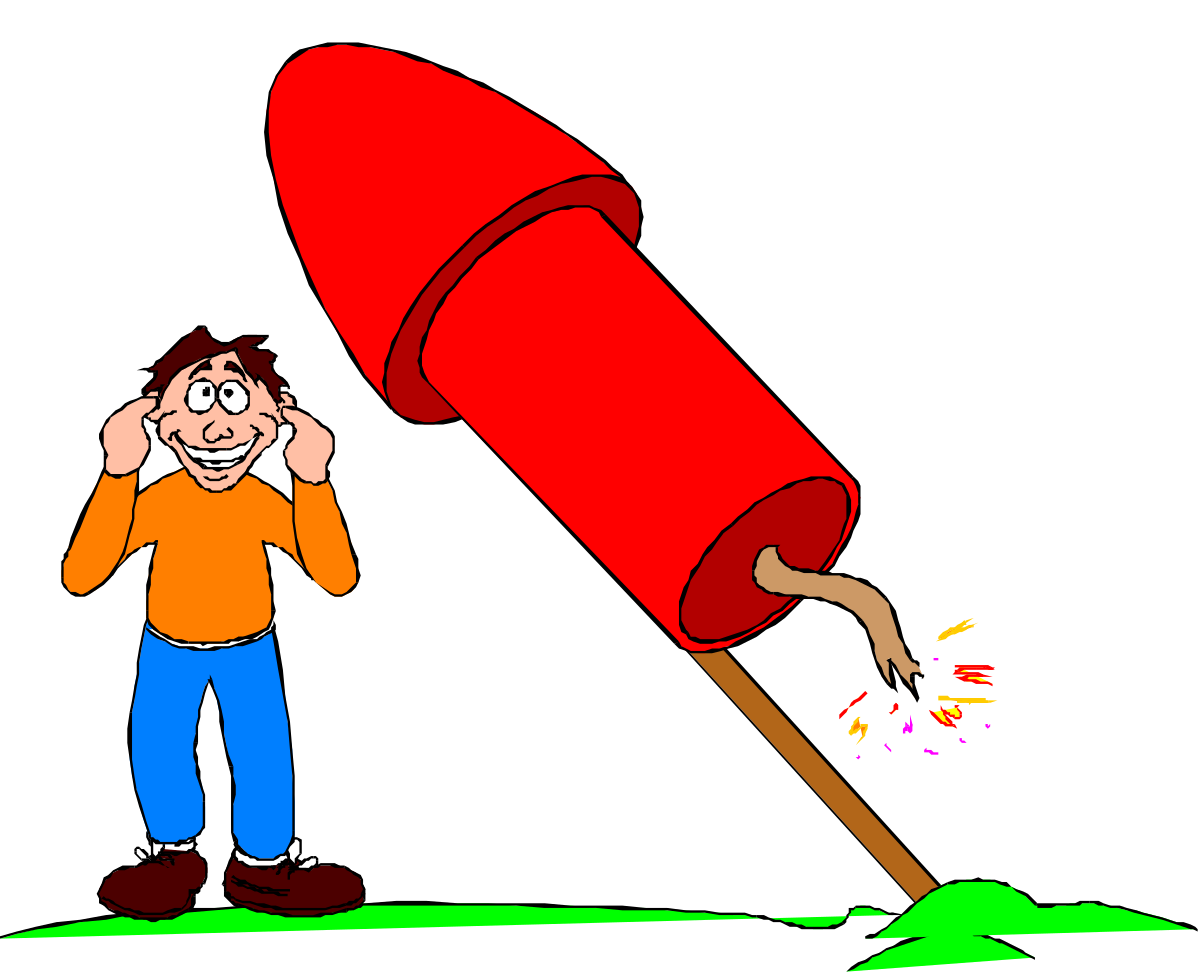 Cartoon Character Holding a Giant Red Object - Vibrant Clipart