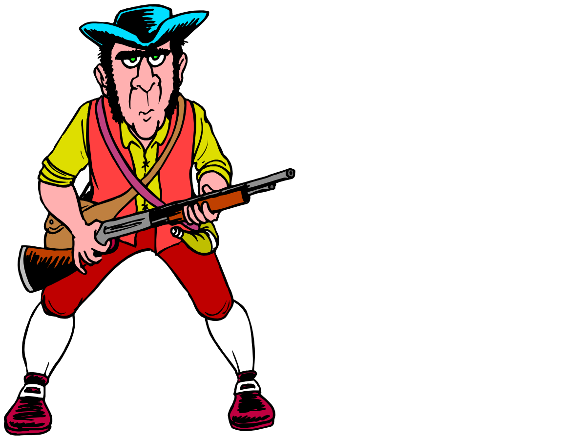 Cartoon Character with Gun - Fun and Dynamic Clipart for Various Projects