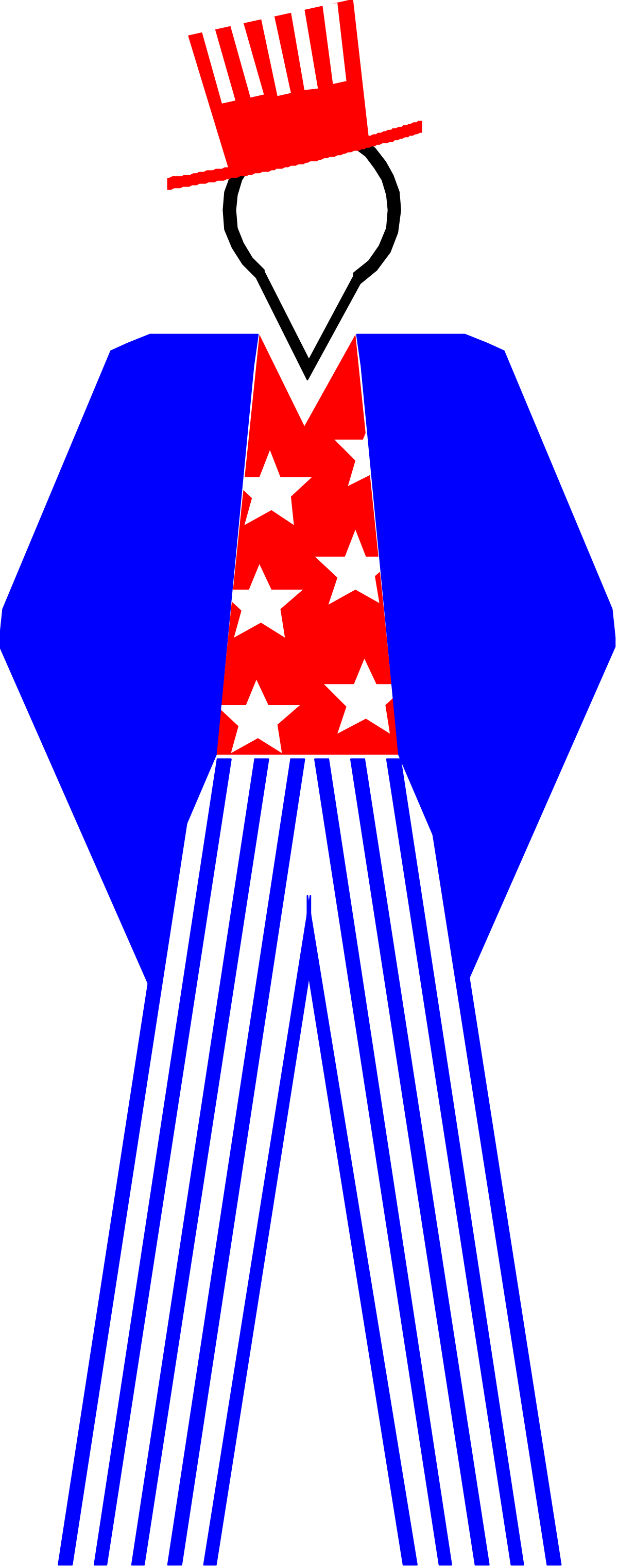 Man in a Hat and Tie with Stars - Unique Clipart Design