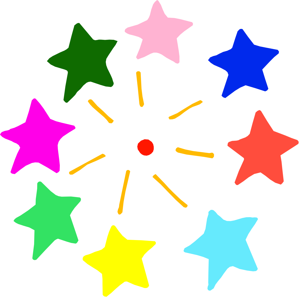 a rainbow colored star pattern clip art png transparent Rainbow Star Pattern Clipart - Vibrant and Colorful Designs