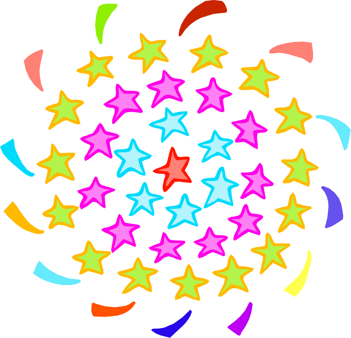 a colorful star pattern with many colors clip art png transparent Colorful Star Pattern Clipart: Vibrant Multi-Colored Stars for Your Projects