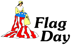American Flag Dress Clipart - Woman in Patriotic Style
