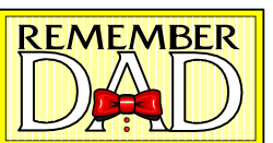 Remember Dad Clipart - Vibrant Yellow and Black Sign Design
