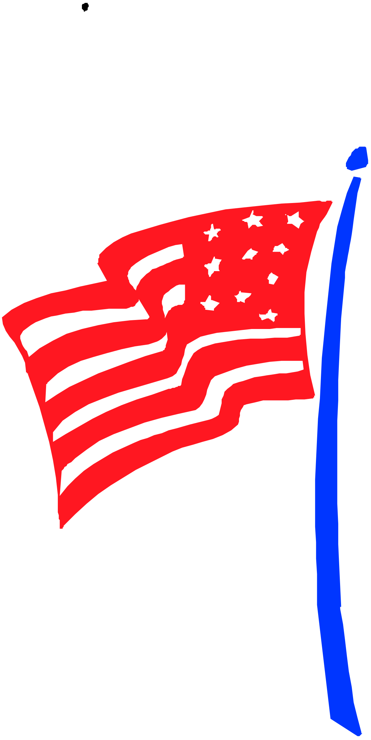 American Flag Clipart - Vibrant and Symbolic Emblem