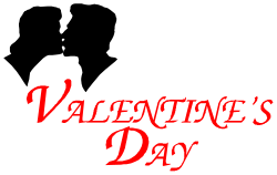 Valentine's Day Logo Clipart: Red and Black Heart Design